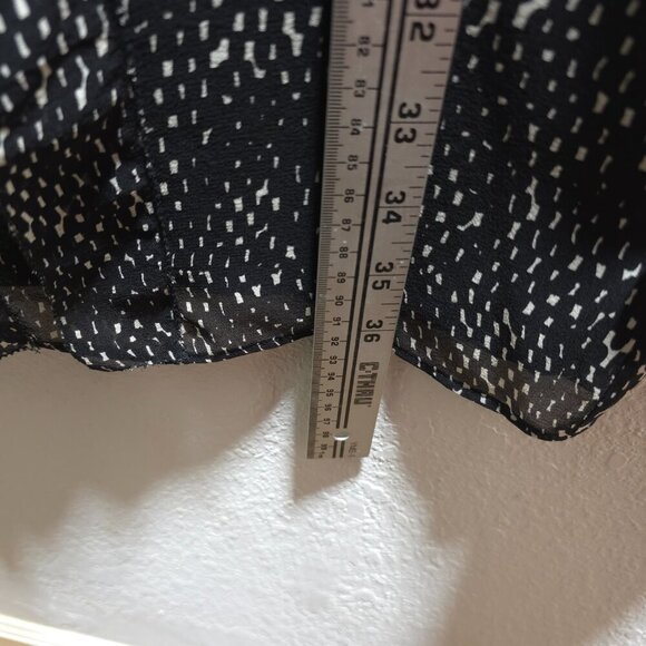 Ann Taylor Ruffle Sheath Dress |‎ Black & White | Size 8 - Picture 9 of 12